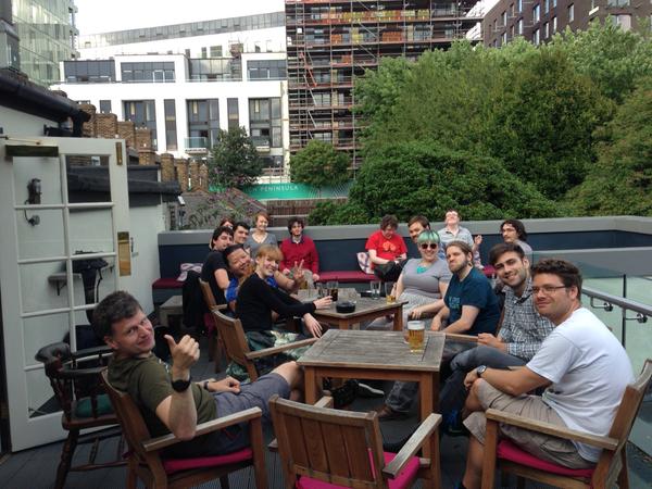 Me with Failbetter and friends at the pub after work!